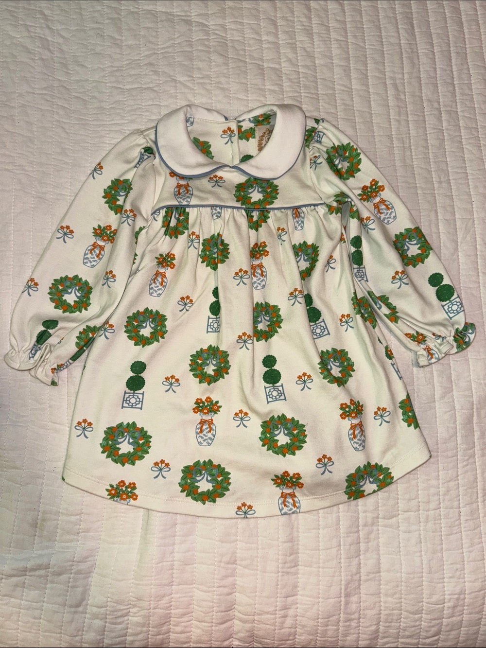 EUC TBBC Fall Chinoiserie Long-sleeve Dress Size 2T